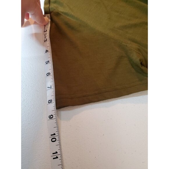 Unbound 100% Merino Wool Womens Large Spruce Slim Crew Neck Tee Shirt Base Layer - Picture 8 of 11